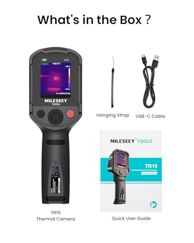 MILESEEY TR10 Thermal Imaging Camera,Super Resolution 192 x 192 Thermal Camera,25 Hz Refresh Rate, -4°F to 1022°F Handheld Infrared Imager,8-Hour Battery Life Infrared Camera