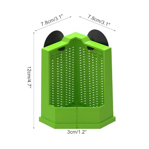 Bearded Dragon Feeder, Escapeproof Corner Reptile Feeder Box with Suction Cups for Lizard, Lguana, Gecko, Bearded Dragon - size: S