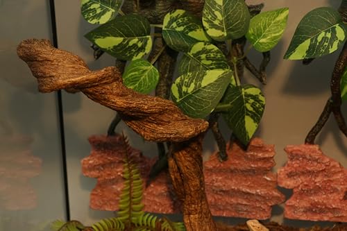 AQUA KT Reptile Twist Climber Vine Bendable Branch for Lizard Snake Bearded Dragon Crested Gecko Climbing Accessory Terrarium Habitat Decoration