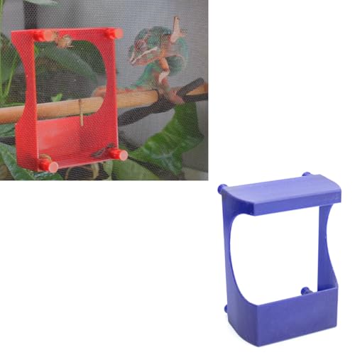 Magnetic Chameleon Feeder Dish - Strong Neodymium Magnet Reptile Food Cup Compatible with Glass Terrariums for Easy Feeding and Cleaning (Purple) - color: Purple