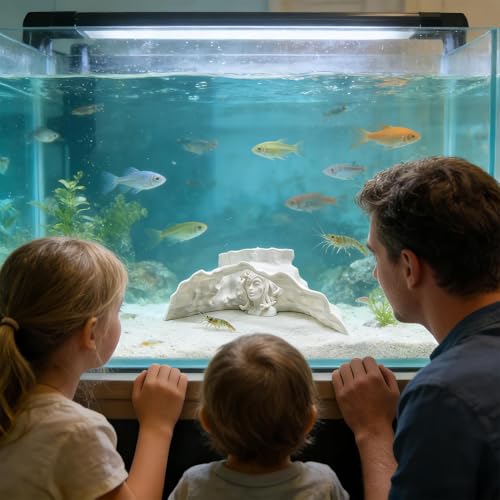 Aquarium Cave, Easy to Clean, 18x6.8x6.8cm, Betta Habitat, Aquarium Underground Tunnel, Safe Material, for Corydora, Catfish, Clown Loach, Guppy, Small Cichlid, Reptiles, Turtles & Terrariums
