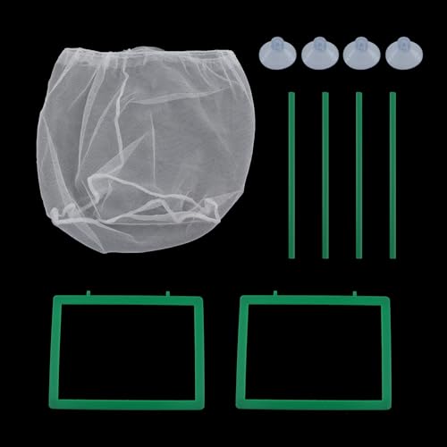 Xiaoyztan Aquarium Breeder Box with Suction Cup for Baby Fish | Plastic mesh breeder box for isolating baby fish in aquariums - size: 6.3"L x 5.51"W x 5.9"H