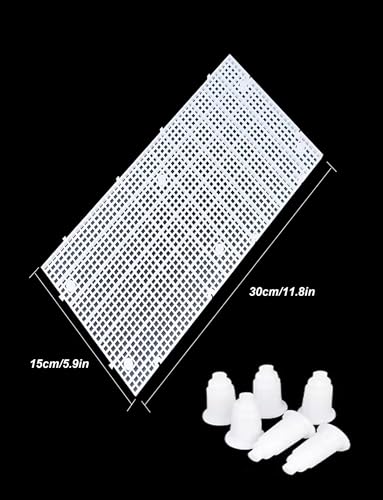 Multi-Purpose Fish Tank Lid Cover - Durable Mesh Guard Panel, Jump Prevention, Divider, Bottom Filter Plate & Basking Platform Set (5 Pieces) - color: Mike, size: 5 Pcs
