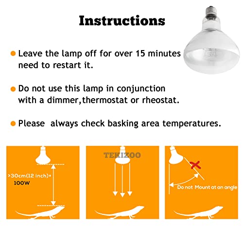 100W UVB UVA Heating Lamp Self-Ballasted Bulb Full Spectrum Basking Spot Light lamp for Reptile and Amphibian