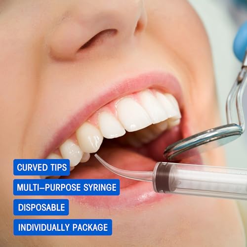 7Pack Wisdom Teeth Dental Syringe, 12ml/cc Curved Tip & Measurement | Curved Dental Irrigation Syringes, Disposable Sealed for Tooth Care, Oral Tonsil Stone, Feeding - style: 12ml/cc Curved Tip