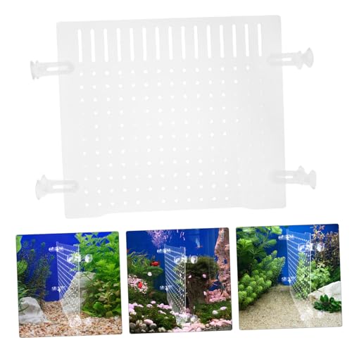 Toddmomy Adjustable Acrylic Fish Tank Divider Suction Cups Aquarium Isolation Plate for Fish Separation Easy to Install for Mixed Breeding and Reptiles
