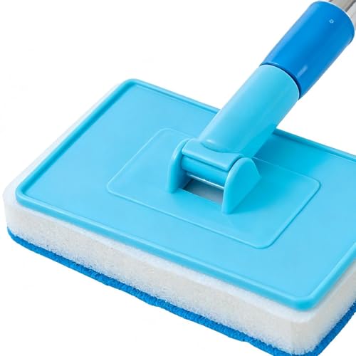 Aquarium Cleaning Tool Rustproof Foldable Sponge Algae Scraper | Space-Saving Fish Tank Brush Cleaner for Aquarium Turtle Reptile Terrarium Home Kitchen Water Wall Betta