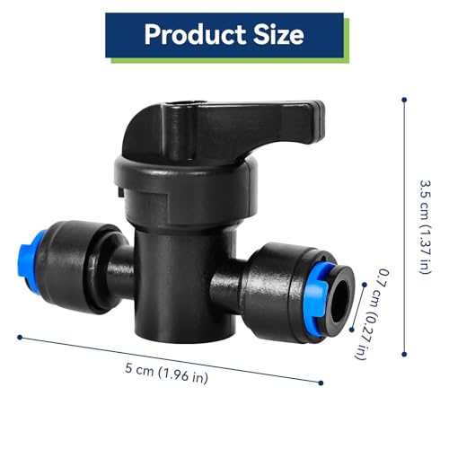 10 Pack 1/4" Drip Irrigation Shut Off Valve, Quick Connect Universal Drip Irrigation Tubing Coupling Valve, Connector Locking Fitting for Sprinkler or Drip Irrigation System Parts & Connectors - color: 1/4" Drip Irrigation Shut Off Valve