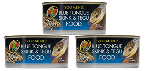 Zoo Med Blue Tongue Skin and Tegu Food, 6 Ounces Each. 3Pk