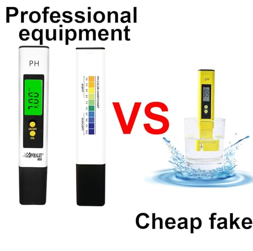 Digital PH Meter - High Accuracy Digital Water Quality Tester with 0-14 PH Measurement Range for Household Drinking, Pool and Aquarium with ATC - style: pH meter