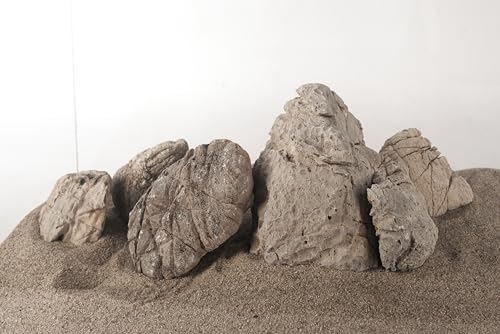 Elephant Skin Stone Grey Aquascaping Rock 18lb Planted Aquarium | Grey wrinkled texture; iwagumi and terrarium - size: 16 Elephant Skin Stone Grey(3-9 inches,18lbs)