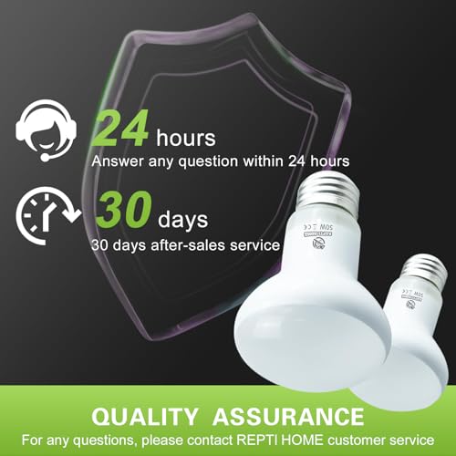 Reptile Heat Lamp Bulbs, 2 Pack 50W Simulate Natural Sunlight Heat Light Bulb, Amphibian Terrarium Basking Spot Lamp for Reptile, Bearded Dragon, Lizard, Turtle, Snake - color: Basking Bulb, size: Basking (2*50)