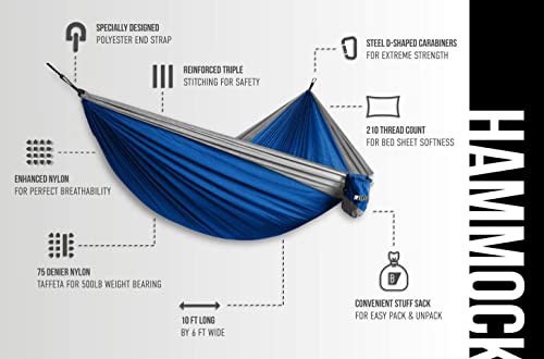 Double Hammock by Bear Butt - color: Blue / Gray