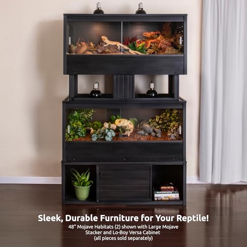 New Age Pet Lo‑Boy Versa Stand for Reptile Terrariums, Low-Profile ECOFLEX Cabinet for Stacked Large, 48" Mojave Reptile Habitats, Espresso Black - color: Black