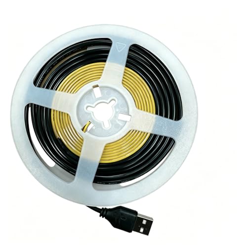 Ultra-Narrow 3mm USB COB LED Strip Lights Self-Adhesive, for Kitchen Cabinets, Bedroom, Gaming Desk (6000k Cool White, 3ft) - color: 6000k Cool white, size: 3ft