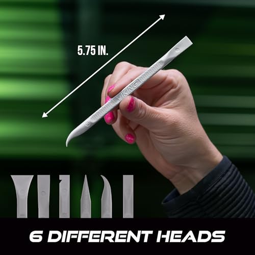 VIKING Car Detailing Pick Set for Car Detailing Kit, 6 Pack | Safe Automotive Tool Kit, Plastic Picks with 6 Cleaning Heads, Scraper Tool, Interior and Exterior Use