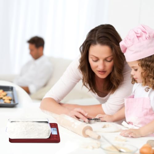 Fuzion Small Gram Scale 3000g, Digital Kitchen Food Scale, Gram and Ounce | Black Titanium Stainless Steel, 0.1g Accuracy, 6 Modes, 2 Trays Included, Tare, Piece Counting, For Food, Coffee, Coins, Herb - color: Wood Grain