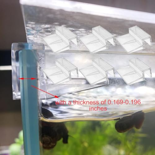 Rimless Aquarium Lid Clips 5mm Thick Acrylic 20 Pieces