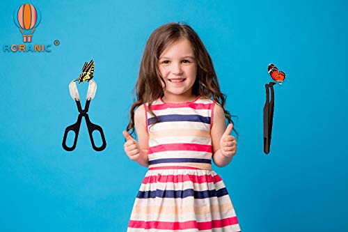 Reptile Feeding Tongs,Bug Tweezers for Kids Adults,Plastic Anti-static Curved Tweezers Feeding Tool,Cleaning Supplies & Tweezers for Cricket Clamp Bug Scooper Snake Lizard Gecko Bearded Dragon (Black) - color: Black