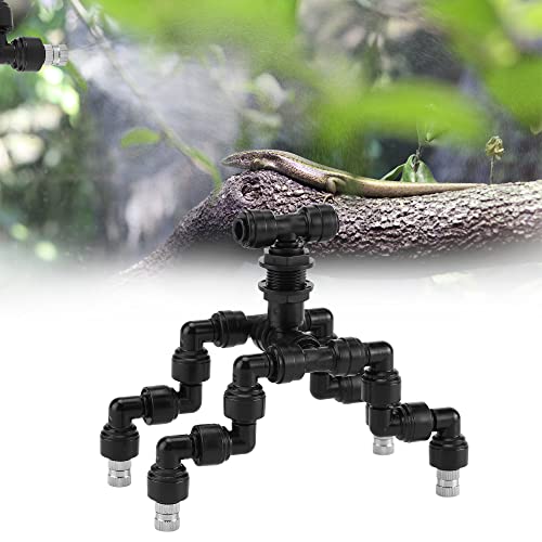 CozyCabin 4-Heads Reptile Mister Nozzles, 1/4'' Reptile Spray Nozzle 360 Degree Adjustable Detachable Nozzle - Fine Mist Fogger for Terrarium, Aquarium Rainforest - size: Four Head