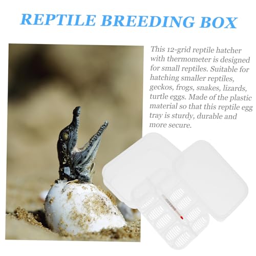 Egg Incubator Box Compartment Reptile Hatchery Breeding for Snakes Lizards Safe Eco-Friendly