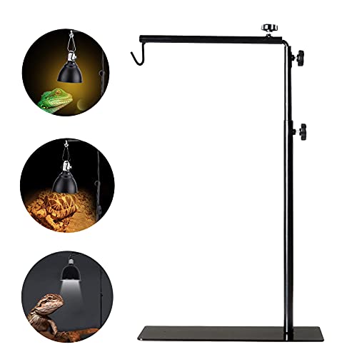 BETAZOOER Large Reptile Heat Lamp Stand Adjustable 16-35 Light Terrarium - size: Large (Pack of 1)