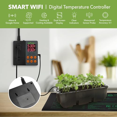 BN-LINK Temperature Controller Smart WiFi Thermostat for Heating Cooling | Works with Alexa and Google Home, 2-Stage Temp Controller Outlet for Reptiles Carboy Homebrew Fermenter, -58-230℉, 15A/1875W - style: T9 WIFI