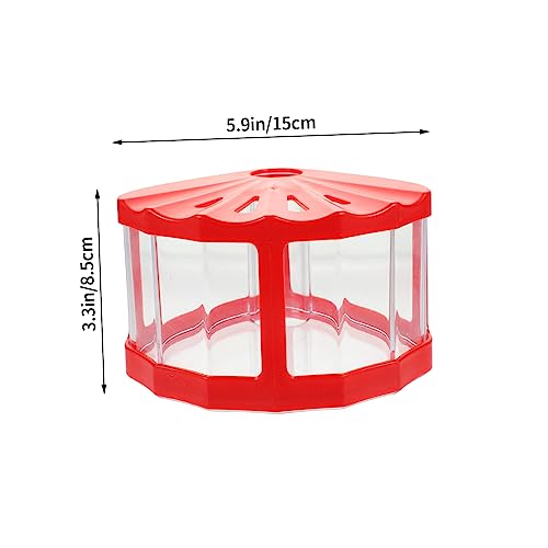 Mikikit 2pcs Mini Fish Tank Led Lights Small Reptile Boxes Compact Transparent Aquarium for Betta Fish for Desktop Decor and Breeding Stylish and Space-Saving