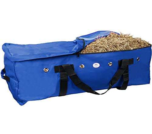 Majestic Ally 1200 D Nylon Fabric Large 44” x 20” x 16” and Extra Large 52" x 27" x21" Heavy-Duty Hay Bale Storage Bag (Royal Blue, X-Large) - color: Royal Blue, size: X-Large