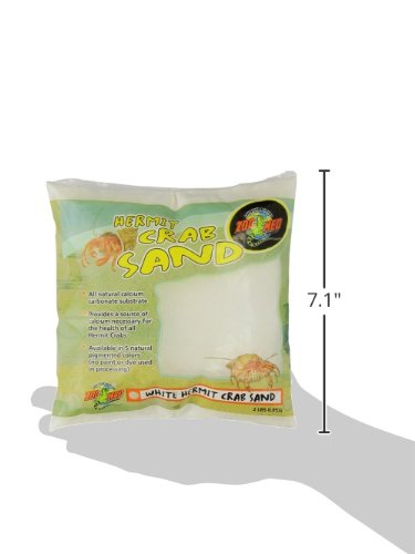 Zoo Med Hermit Crab Calcium Sand Substrate, 2 Pounds (White) - size: 2 lbs