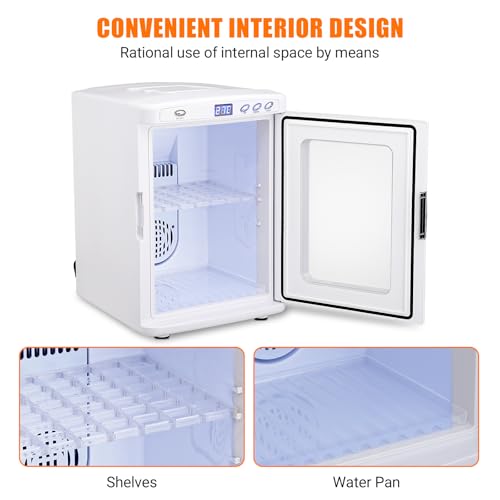 25L Egg Incubator for Hatching Eggs, Digital Reptile Incubator with Intelligent Temperature Control 10–60°C, Portable Chicken Quail Turtle Egg Hatching Incubator with LCD Display, White