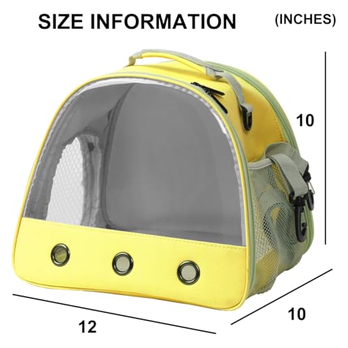 Bunny Travel Carrier with Absorbent Pad Set, Pee Pad with Leak-Proof Quick-Dry Design for Bearded Dragon,Portable Guinea Pig Bag for Sugar Glider,Hedgehog,Rat,Small Pet,Rat,Outdoor Used - color: Yellow