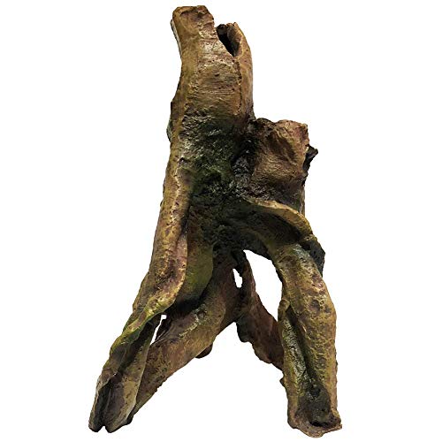 SLOCME Aquarium Resin Wood Trunk Ornament - Lifelike Driftwood Decor,Betta Fish or Other Pets Can Swim Through The Branches