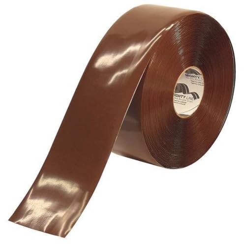 Mighty Line 4RBRWN Floor Tape 4-Inch by 100-Feet, Brown