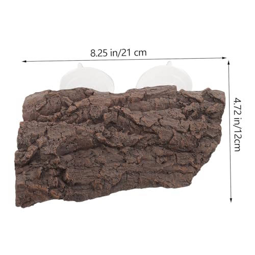 balacoo Turtle Resin Floating Platform Basking Area for Aquarium Turtle Tank Rocks Tortoise Basking Platform Suction Cups