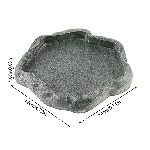 ANGGREK Incubation suppliespet Dish for Lizards Reptile Bowl Large Russian Tortoise Water Turtle Food Dishes Bearded Dragon Feeding Medium Snake Shallow Plastic Small Bath 21 by 14 cm (S) - size: Small