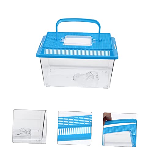 Travel-Friendly Turtle Feeding Tank Multi-use Aquarium with Ramp for Rest Sunbathing Eating Laying Eggs Pet