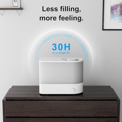 MEGAWISE 6L Ultrasonic Cool Mist Humidifier for Bedroom, Quiet Operation Under 28dB, 28W Energy-Saving Design, Auto Shut-Off for Baby Room, Large Room and Indoor Plants - size: 6 l