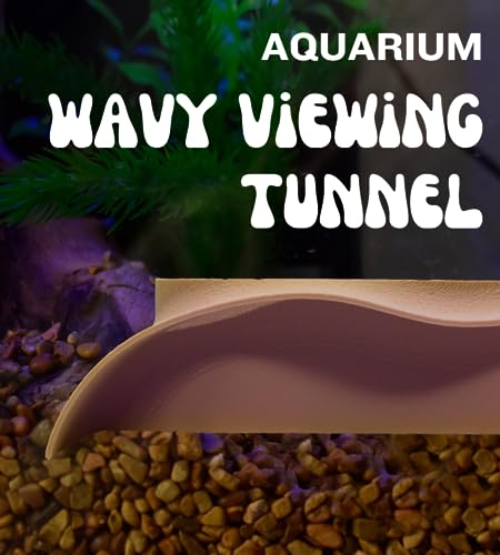 Chatelet REEFSHAPE - Abstract Aquarium Viewing Tunnel | Wavy Design Fish and Shrimp Hideout | Under-Substrate Tunnel | Made in USA (Tan) - color: Tan