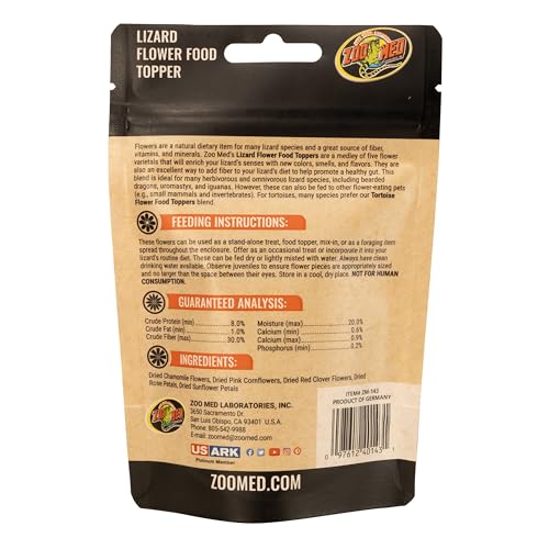 Zoo Med Lizard Flower Food Topper 0.21 oz - Pack of 22