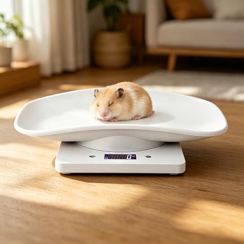 Digital Pet Scale for Small Animals,LCD Electronic Puppy & Kitten Weighing Scale,Multi-Unit Food & Animal Scale with Tray,Portable Gram Scale for Cats,Hamsters,Reptiles for Home
