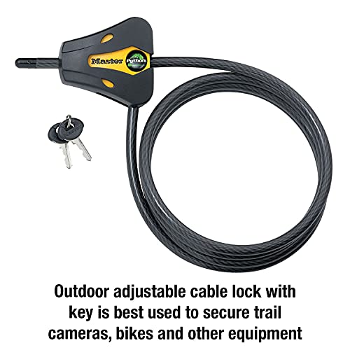 Master Lock 8419DPF Python Cable Lock with Key, 1 Pack - size: 6' x 5/16" diameter