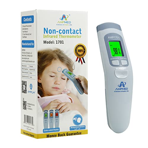Medical Grade Forehead Thermometer | For Adults, Kids, Baby, Non-Contact Digital Infrared Fever Detection - color: Serenity
