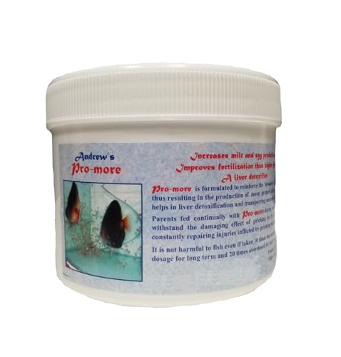 PRO-More Enhanced Freeze Dried Beef Heart Mix with Andrew Soh's Pro-More to Enhance Girth and Size in Discus, Cichlids, All Tropical Fish, NO Color Astaxanthin - 200 Grams