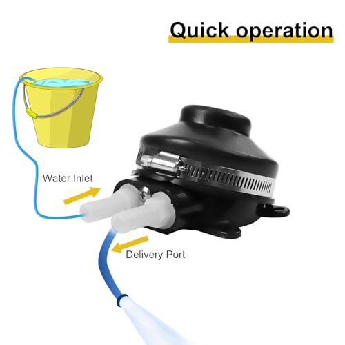 Stanew Foot Water Pump, Wash Basin RV Toilet Marine Foot Press Pump, Bilge Self Priming Pump with 1/2" Flexible Hose - 2.2 GPM for Outdoor Van Adventures in Marine RV Boat Galley Toilet Wash Basin