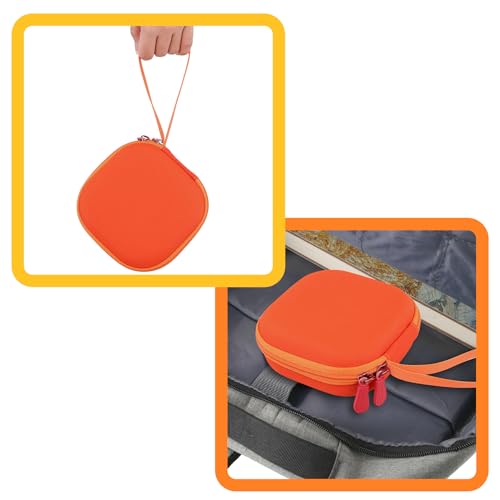 Aenllosi Hard Case for Moonlite Mini Projector Gift Pack fits upto 20 | EVA case construction, Water-resistant design, Dust-resistant design, Smooth zipper access, Carry handle, Case only - color: Orange