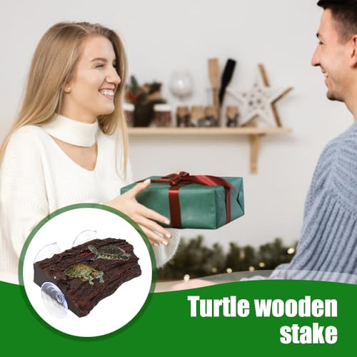 Turtle Basking Platform with 3 Suction Cups, Aquarium Climbing Ramp and Resting Terrace for Pet Turtles, Terrapins, or Frogs in Fish Tanks