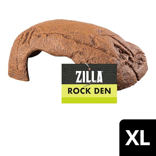 Zilla Rock Den, Naturalistic Rock Décor, Ideal Hideaway for Snakes, Skinks, Geckos, Bearded Dragons, Extra Large - size: Extra-Large