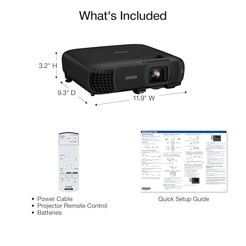 Epson Pro EX9270 Wireless 1080p 3-Chip 3LCD Business Projector | 4100 Lumens Color and White Brightness Built-In Speaker Stream from Phone / Laptop Airplay Miracast 2 HDMI Ports 1.6x Zoom