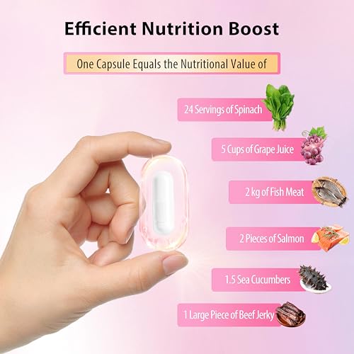 NYO3 Multivitamin for Women with Nicotinamide Lutein Grape Seed & Vitamins A, D3, B1/2/6/12, C, E for Energy, Nourish Hair/Skin/Nail, Premium Daily Womens Multivitamins - 60 Capsules